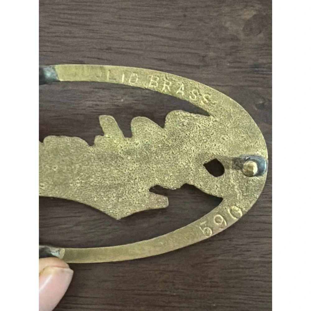 Vintage Oldsmobile Belt Buckle Solid Brass Oval Script Logo Automotive‎ 590